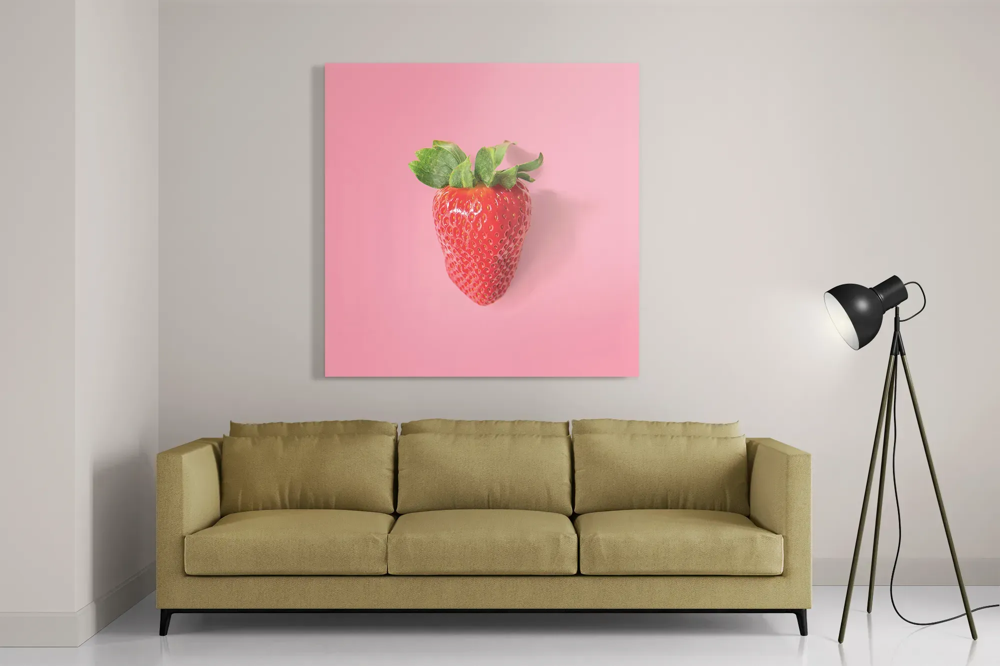 Schilderij Strawberry Vierkant Template D Vierkant Eten En Drinken 4 2