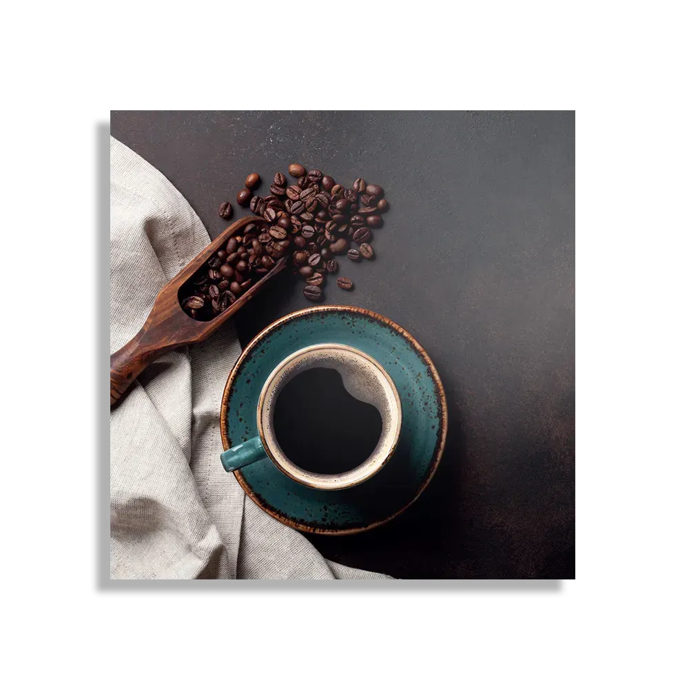 Schilderij Koffiebonen met Kop koffie Vierkant Template D Vierkant Eten En Drinken 41 1
