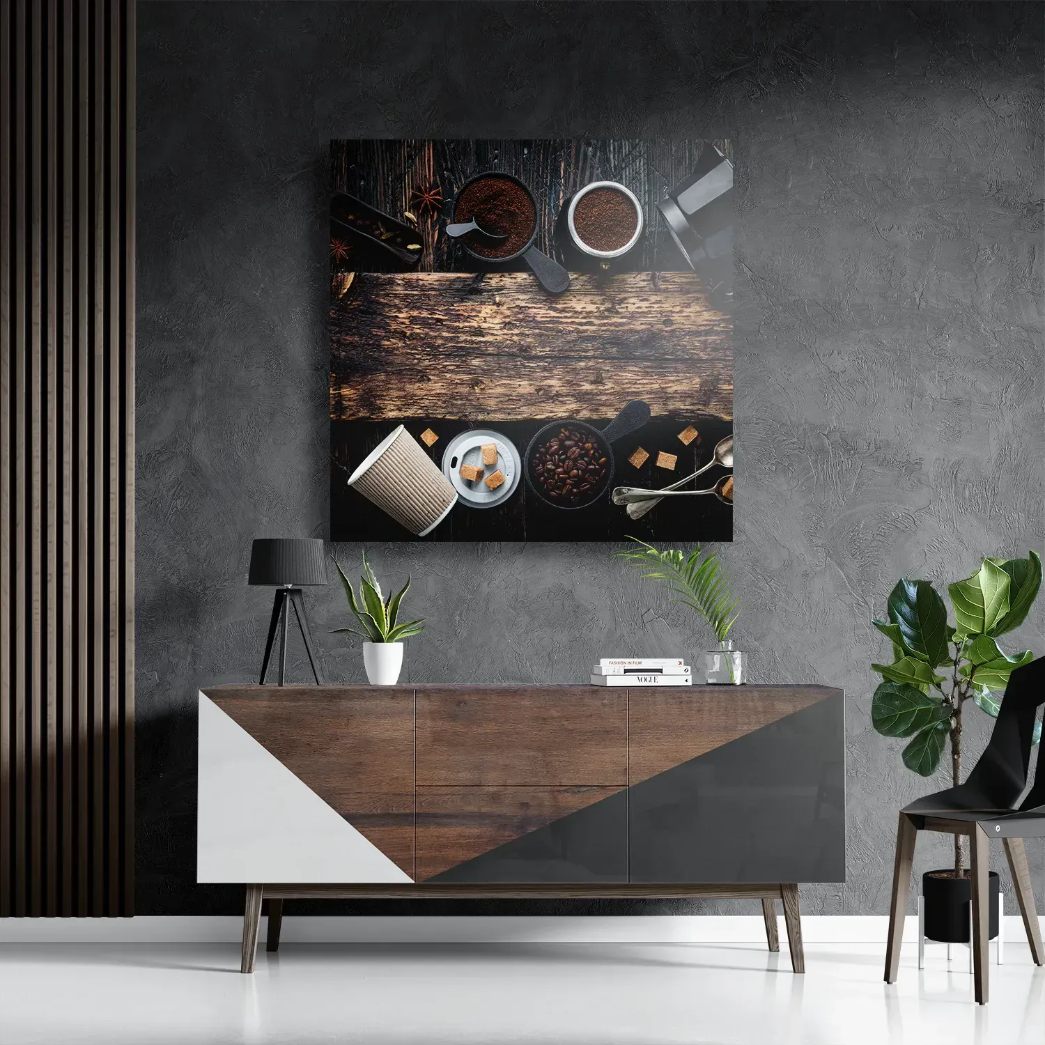 Schilderij Home Made Coffees Set Vierkant Template D Vierkant Eten En Drinken 43 3