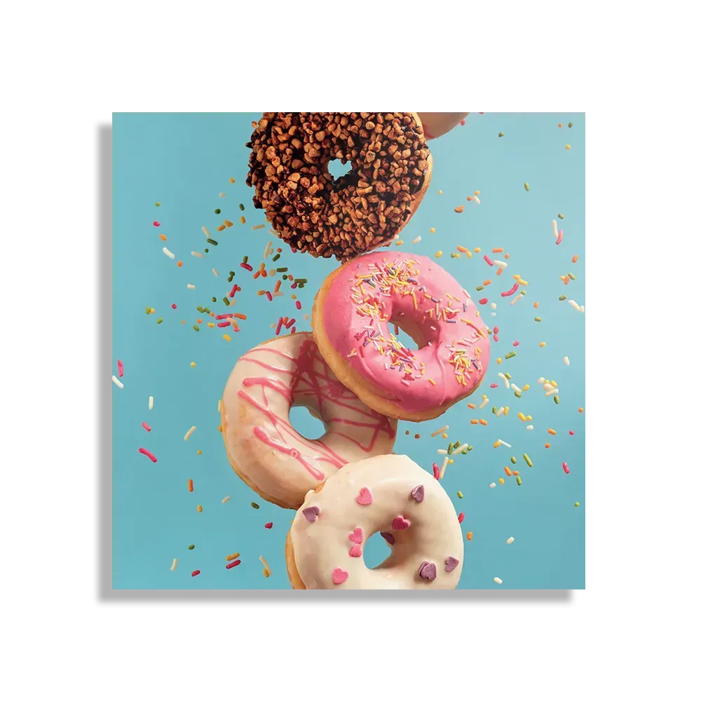Schilderij Donuts Vierkant Template D Vierkant Eten En Drinken 48 1