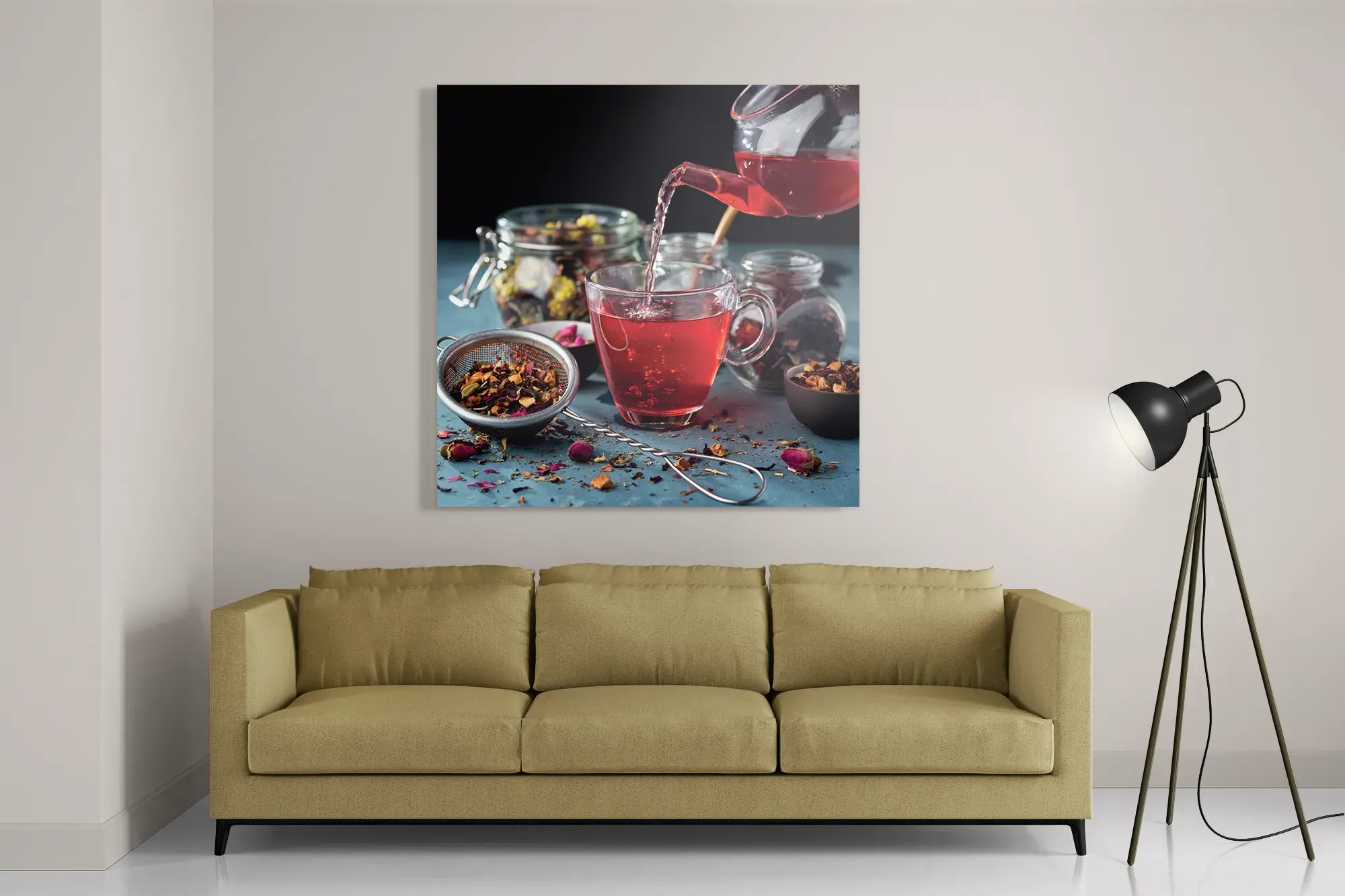 Schilderij Thee met Specerijen Vierkant Template D Vierkant Eten En Drinken 58 2