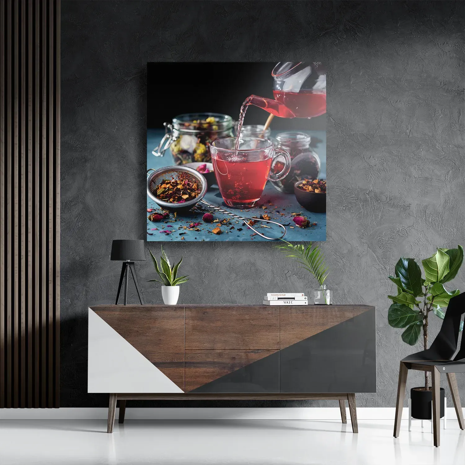 Schilderij Thee met Specerijen Vierkant Template D Vierkant Eten En Drinken 58 3