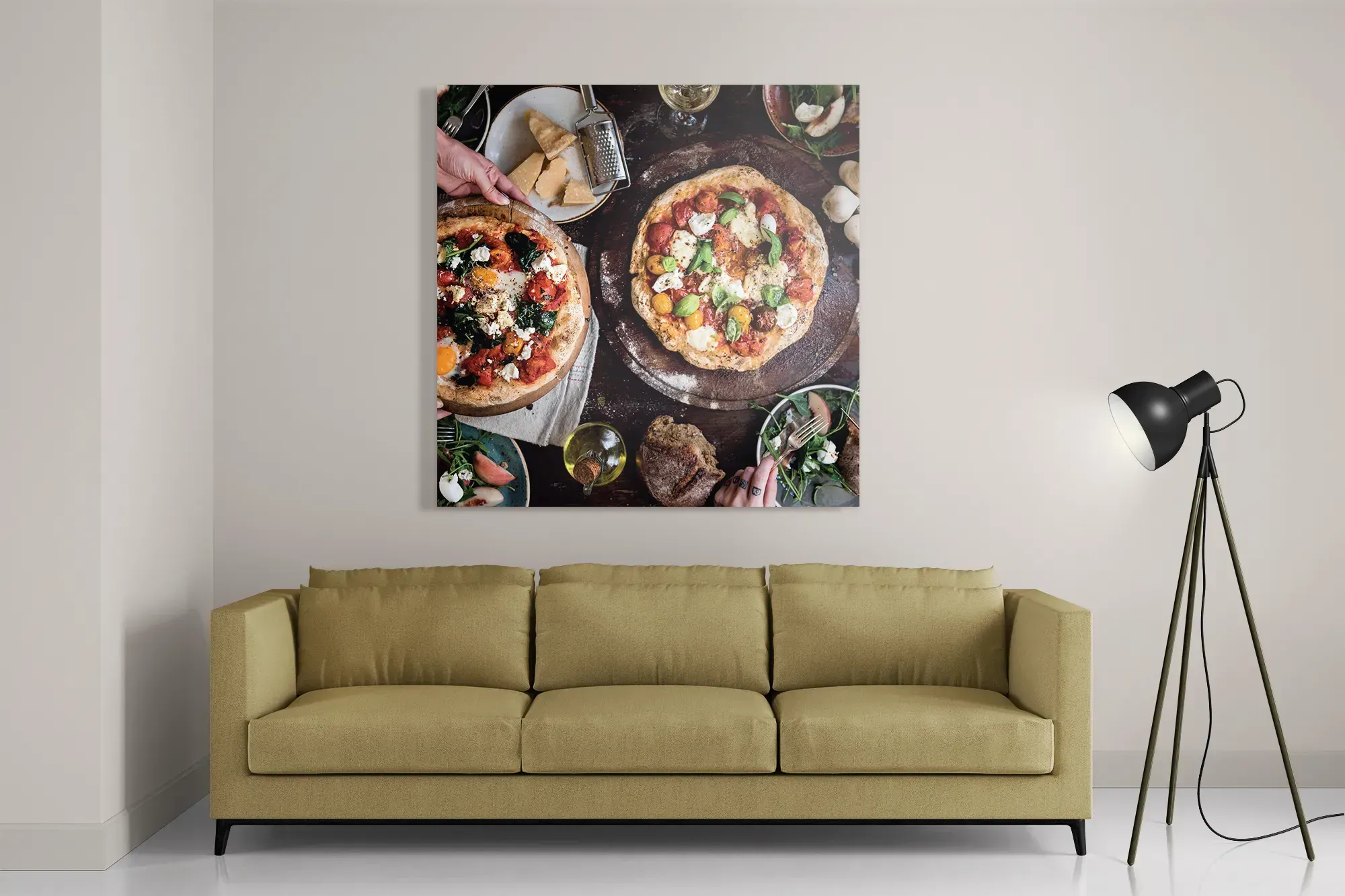 Schilderij Italiaans Restaurant Vierkant Template D Vierkant Eten En Drinken 60 2