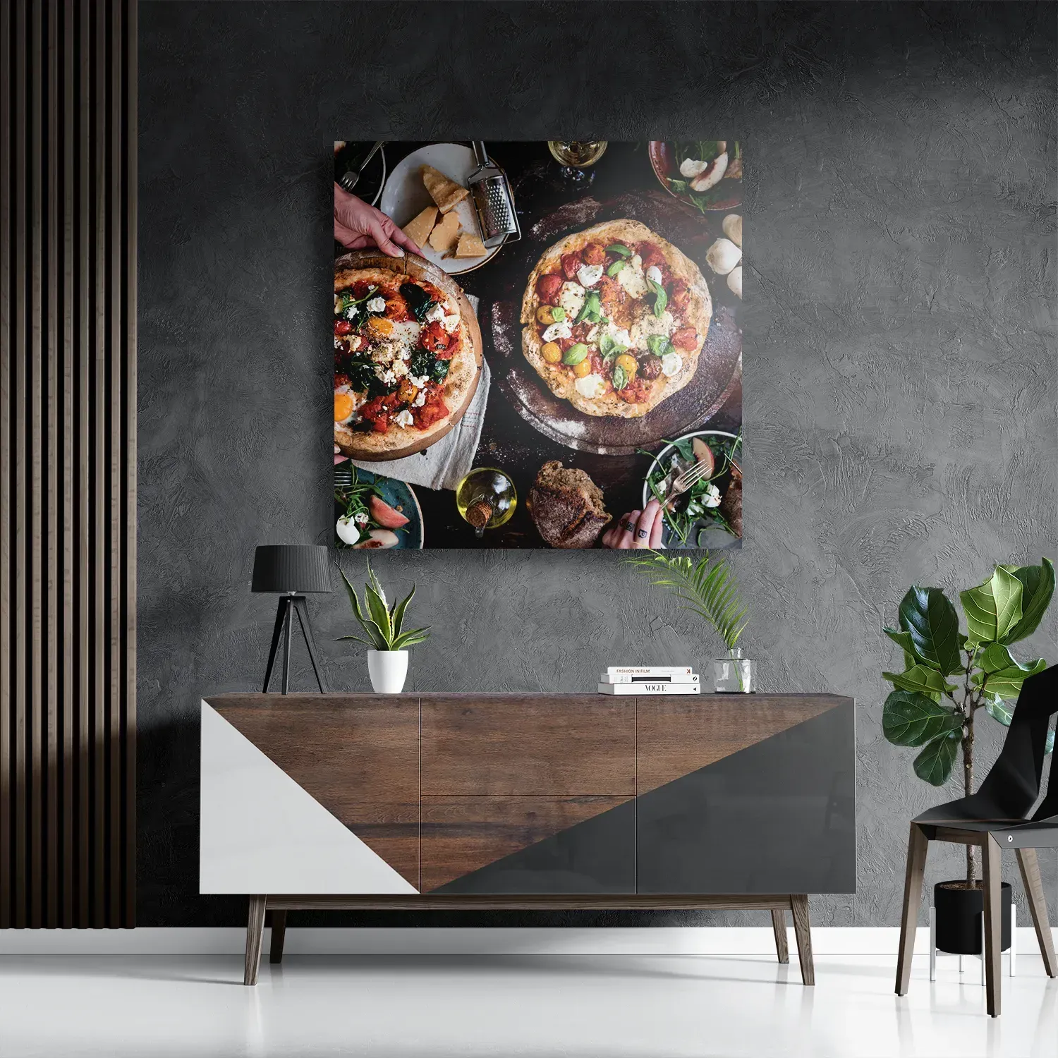 Schilderij Italiaans Restaurant Vierkant Template D Vierkant Eten En Drinken 60 3
