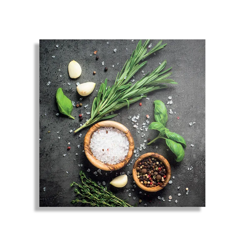 Schilderij Specerijen met Groen Vierkant Template D Vierkant Eten En Drinken 63 1