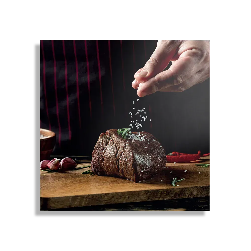 Schilderij Home Made Beef Vierkant Template D Vierkant Eten En Drinken 66 1