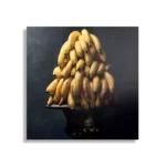 Schilderij Tros Bananen Schaal Vierkant Template D Vierkant Eten En Drinken 73 1