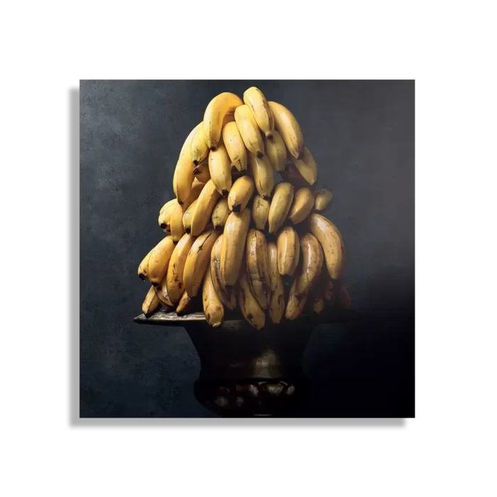 Schilderij Tros Bananen Schaal Vierkant Template D Vierkant Eten En Drinken 73 1