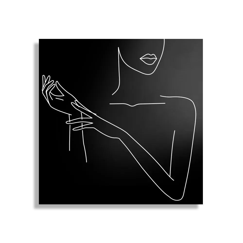 Schilderij Black and White Model 02 Vierkant Template D Vierkant Lifestyle 21 1