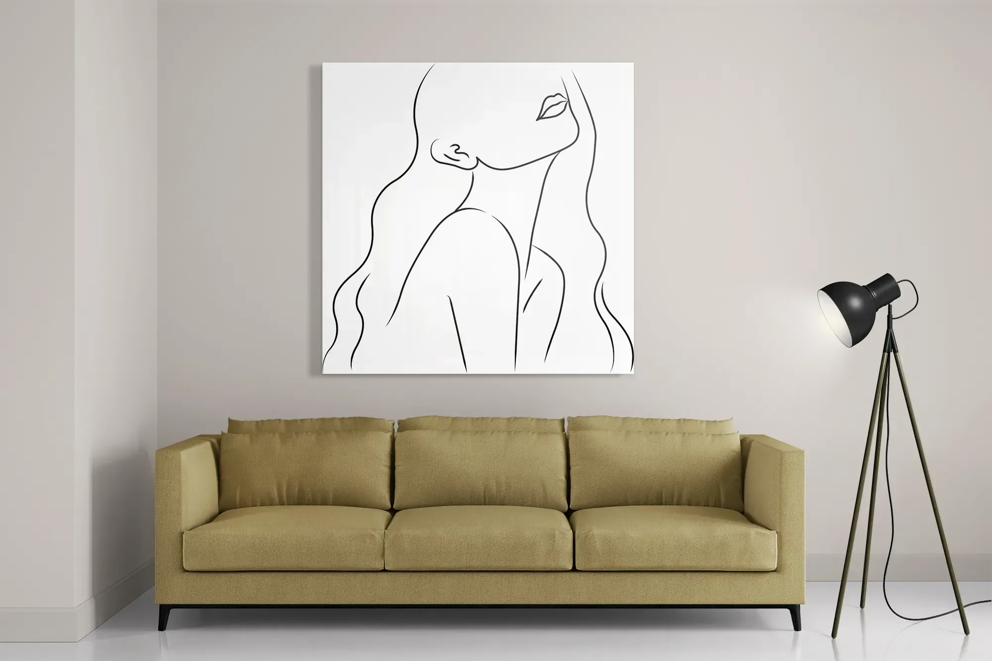 Schilderij Afwezig Model Vierkant Template D Vierkant Lifestyle 7 2