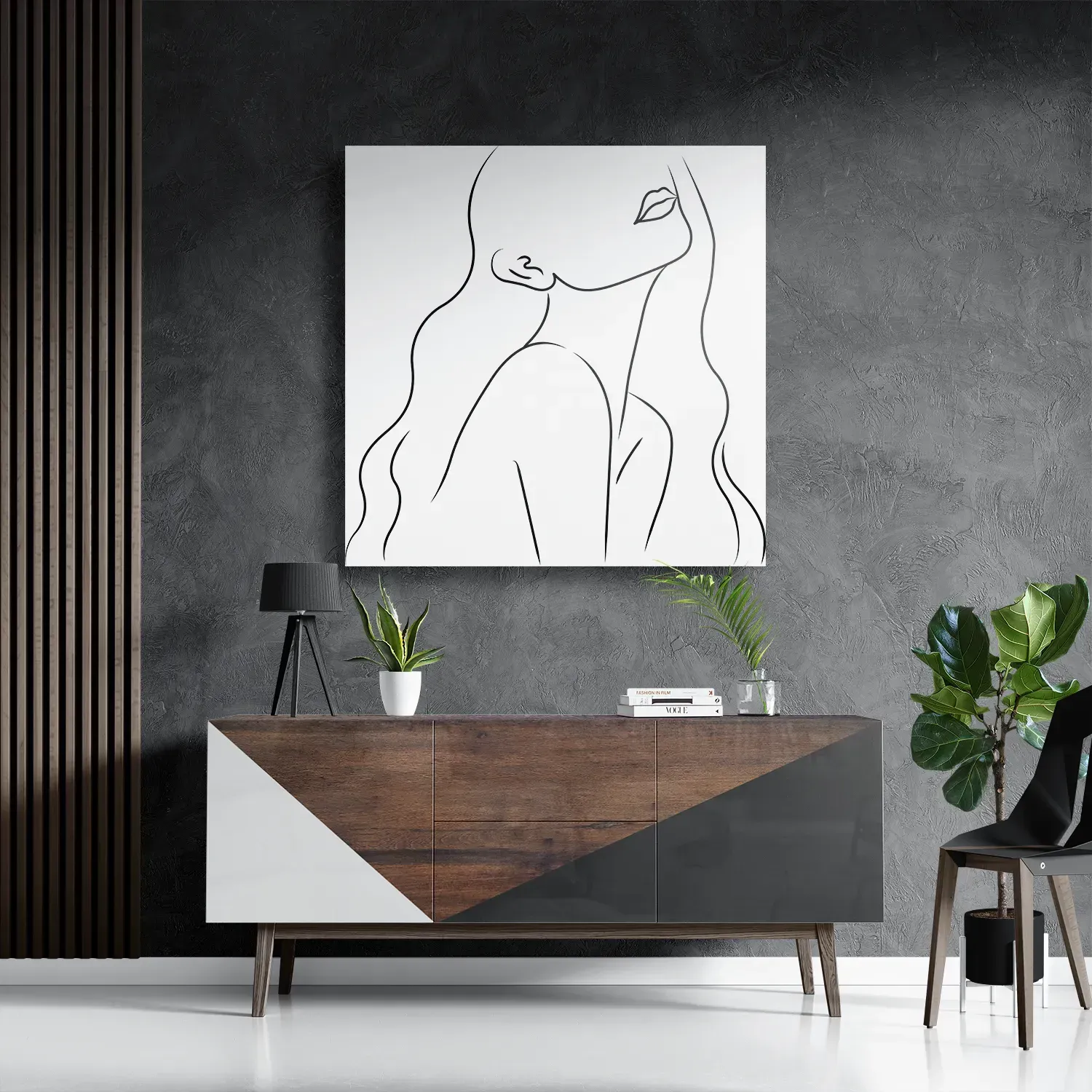 Schilderij Afwezig Model Vierkant Template D Vierkant Lifestyle 7 3