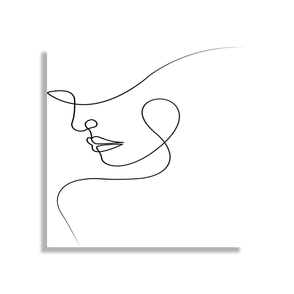 Schilderij De Golvende Dikke Kaaklijn Vierkant Template D Vierkant Lifestyle 8 1