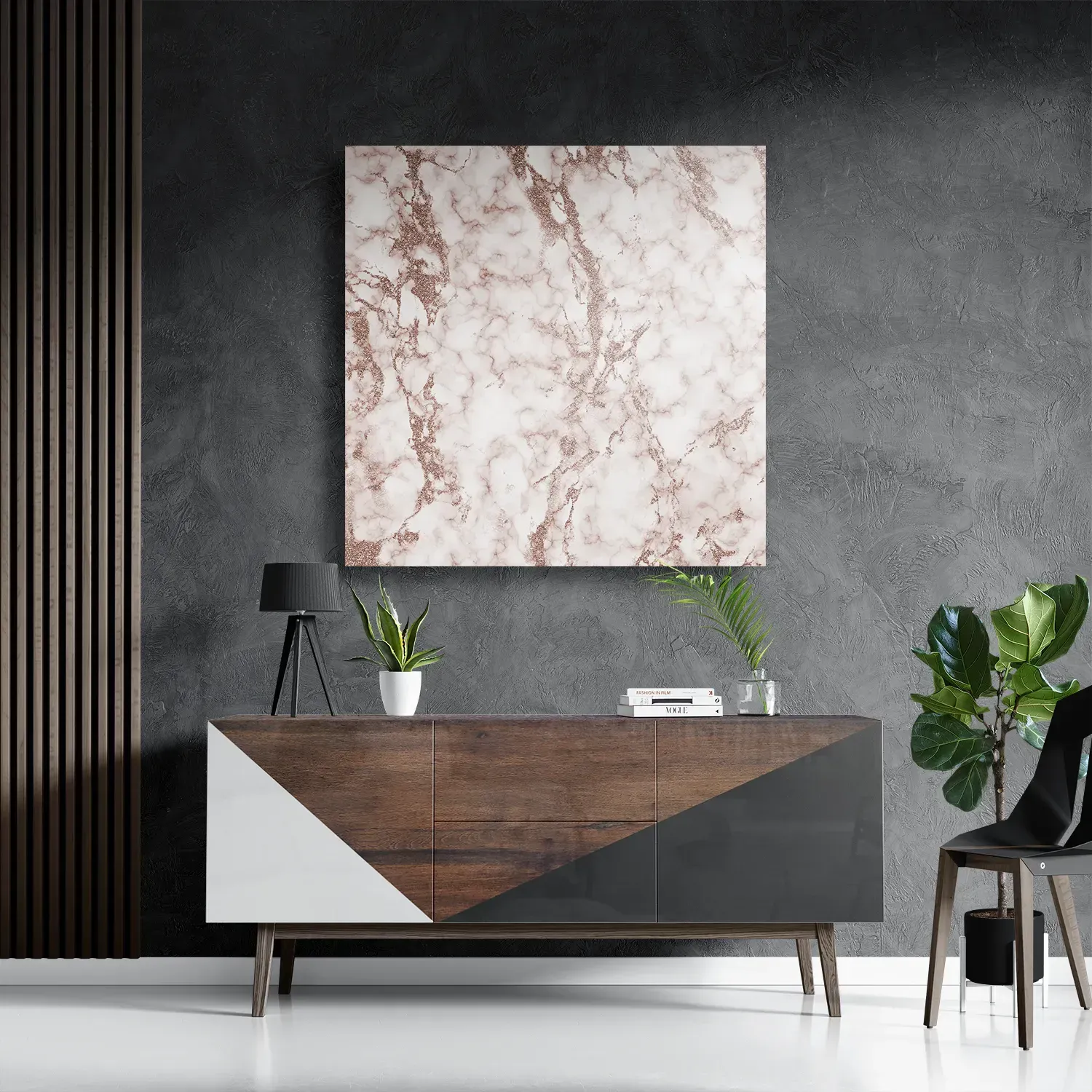 Schilderij Basis Marmer Look Bruin Vierkant Template D Vierkant Marmer 2 3