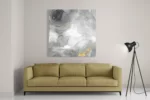 Schilderij Abstract Marmer Look Grijs met Goud 01 Vierkant Template D Vierkant Marmer 7 2