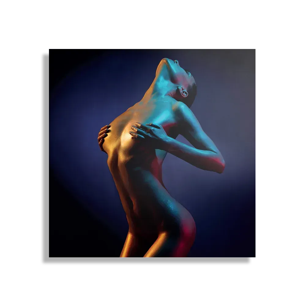 Schilderij Artistieke Mooie Vrouw Goud 01 Vierkant Template D Vierkant Mensen 31 1