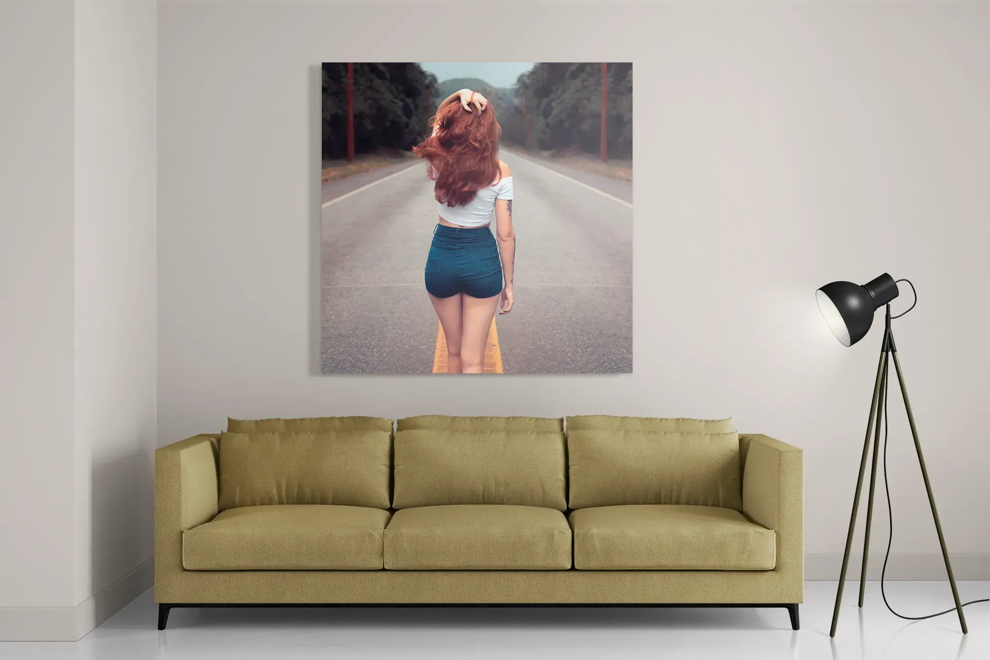 Schilderij Walk Away Vierkant Template D Vierkant Mensen 7 2
