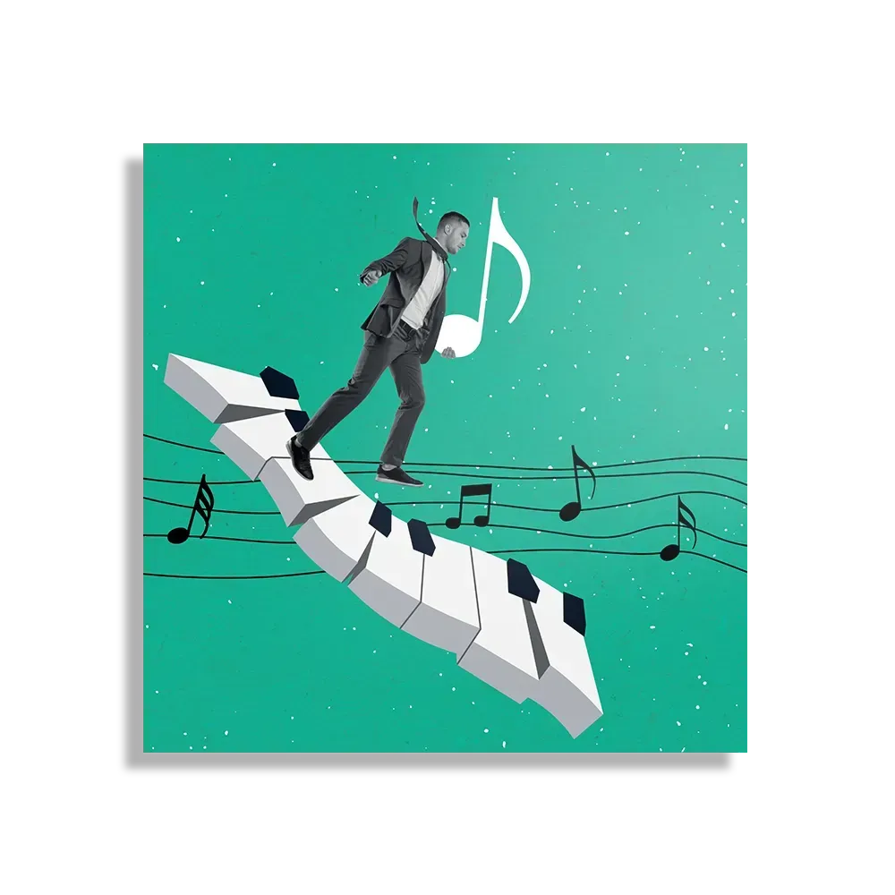 Schilderij Piano Muziek Vierkant Template D Vierkant Muziek 5 1