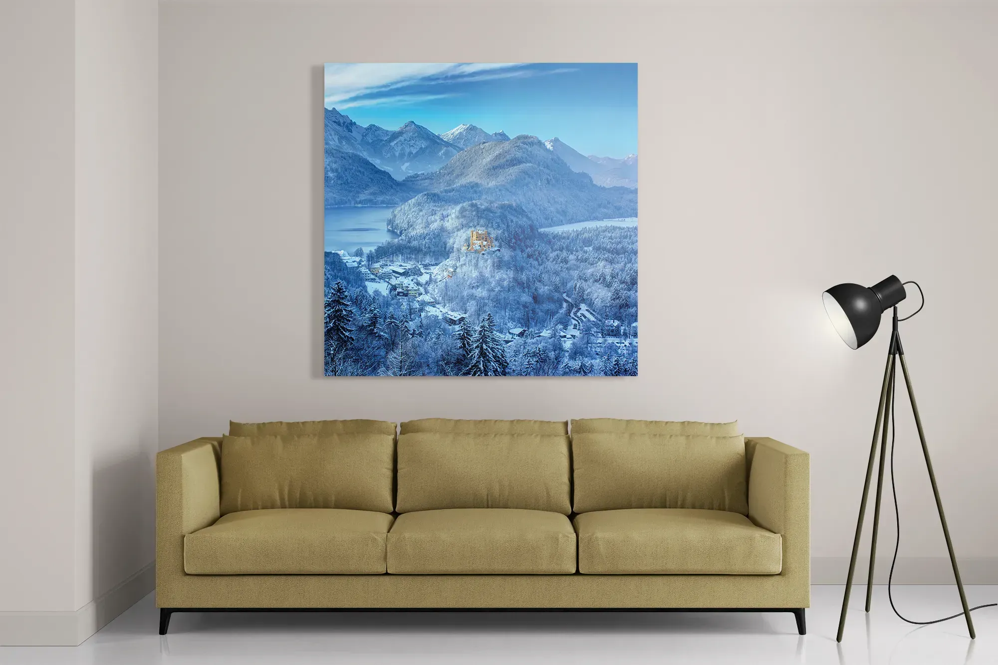 Schilderij De witte bergen Vierkant Template D Vierkant Natuur 40 2