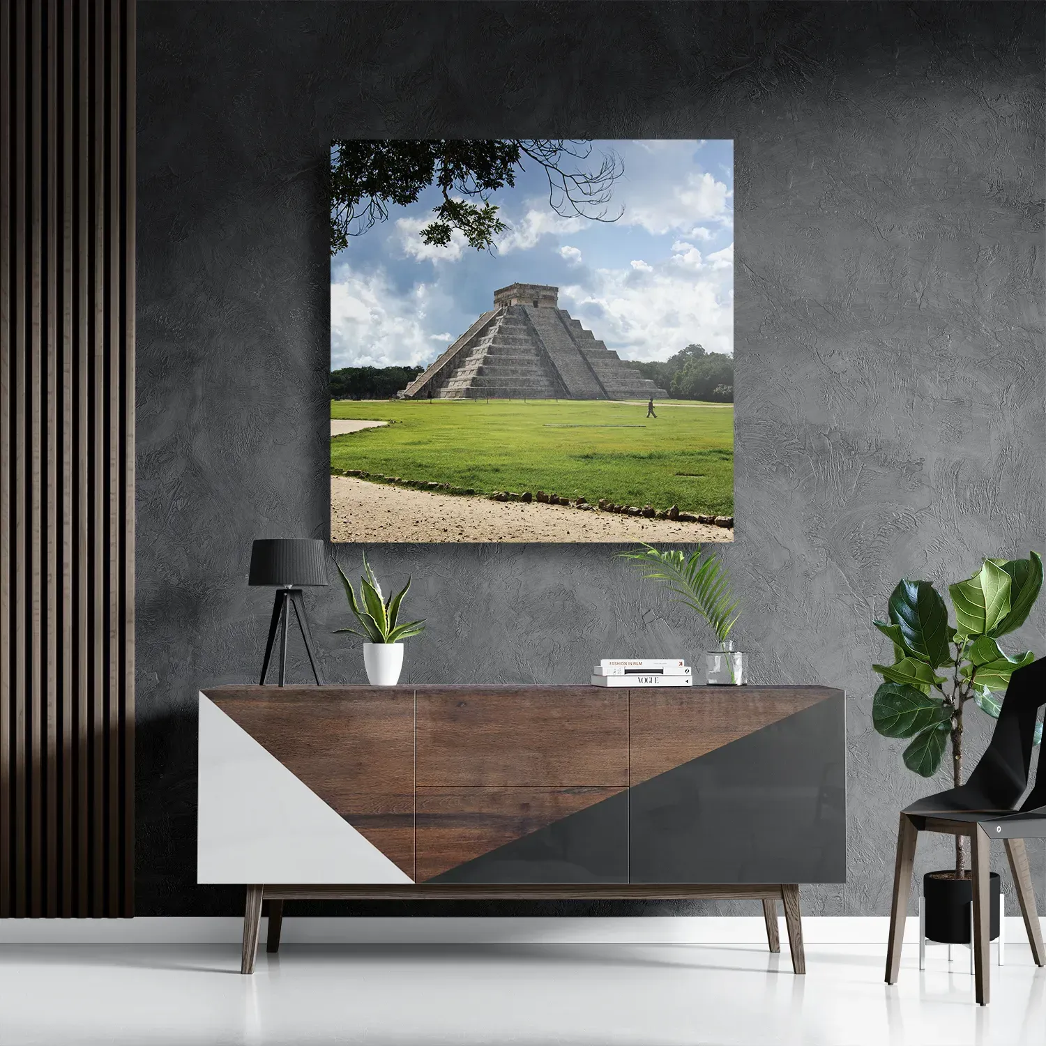 Schilderij Teotihuacán Vierkant Template D Vierkant Natuur 47 3