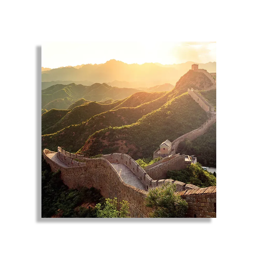 Schilderij De Chinese muur Vierkant Template D Vierkant Natuur 49 1