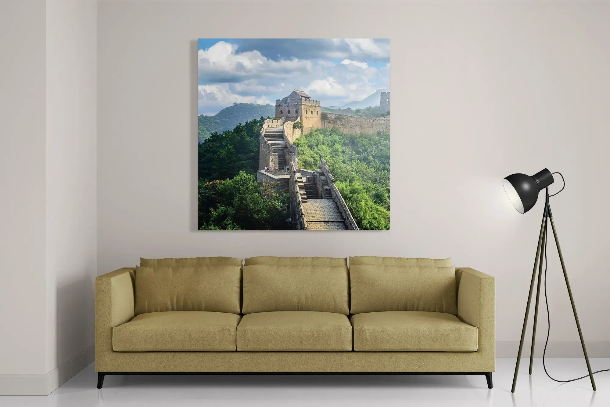 Schilderij De Chinese muur 2 Vierkant Template D Vierkant Natuur 51 2