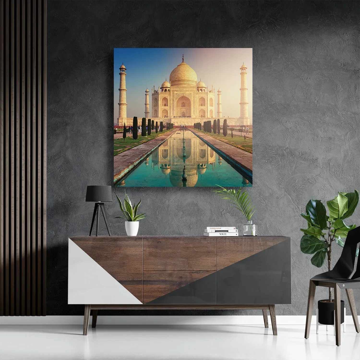 Schilderij De Tajmahal Vierkant Template D Vierkant Natuur 55 3