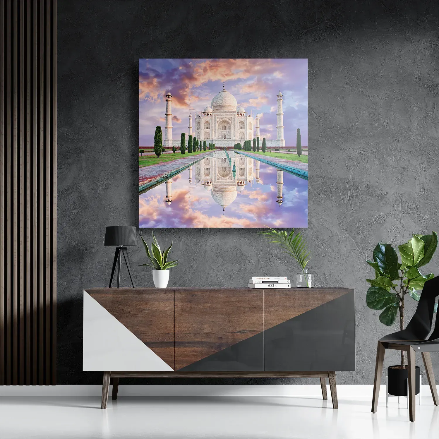 Schilderij De Tajmahal 2 Vierkant Template D Vierkant Natuur 58 3