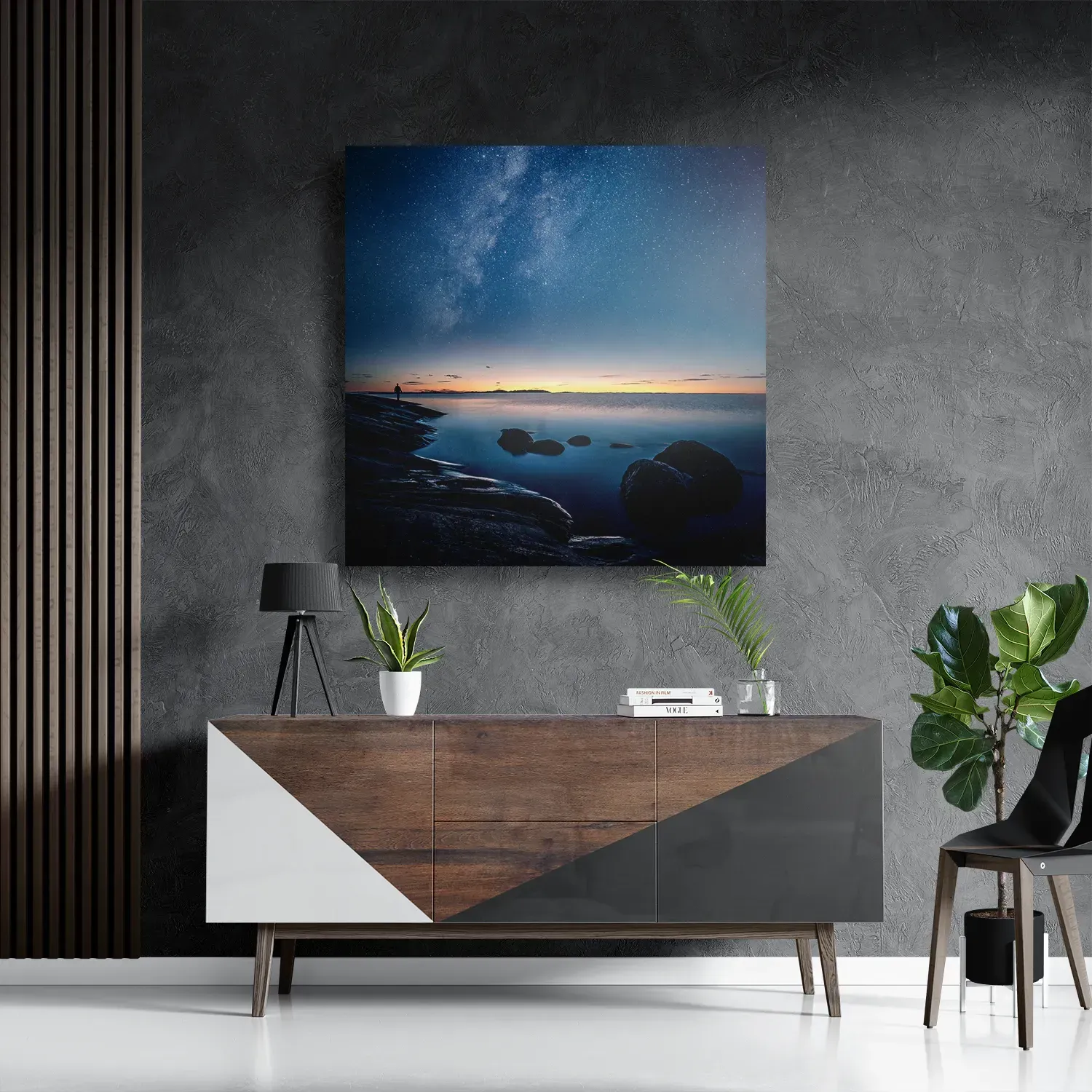 Schilderij De Blauwe Melkweg Vierkant Template D Vierkant Natuur 72 3