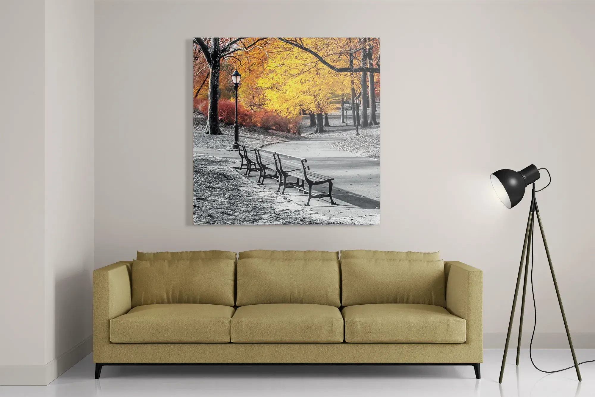 Schilderij De gele Steiger Vierkant Template D Vierkant Natuur 8 2