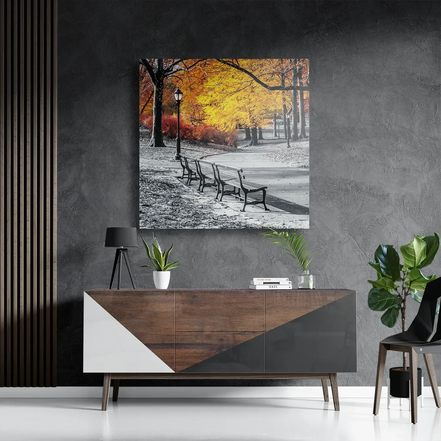 Schilderij De gele Steiger Vierkant Template D Vierkant Natuur 8 3