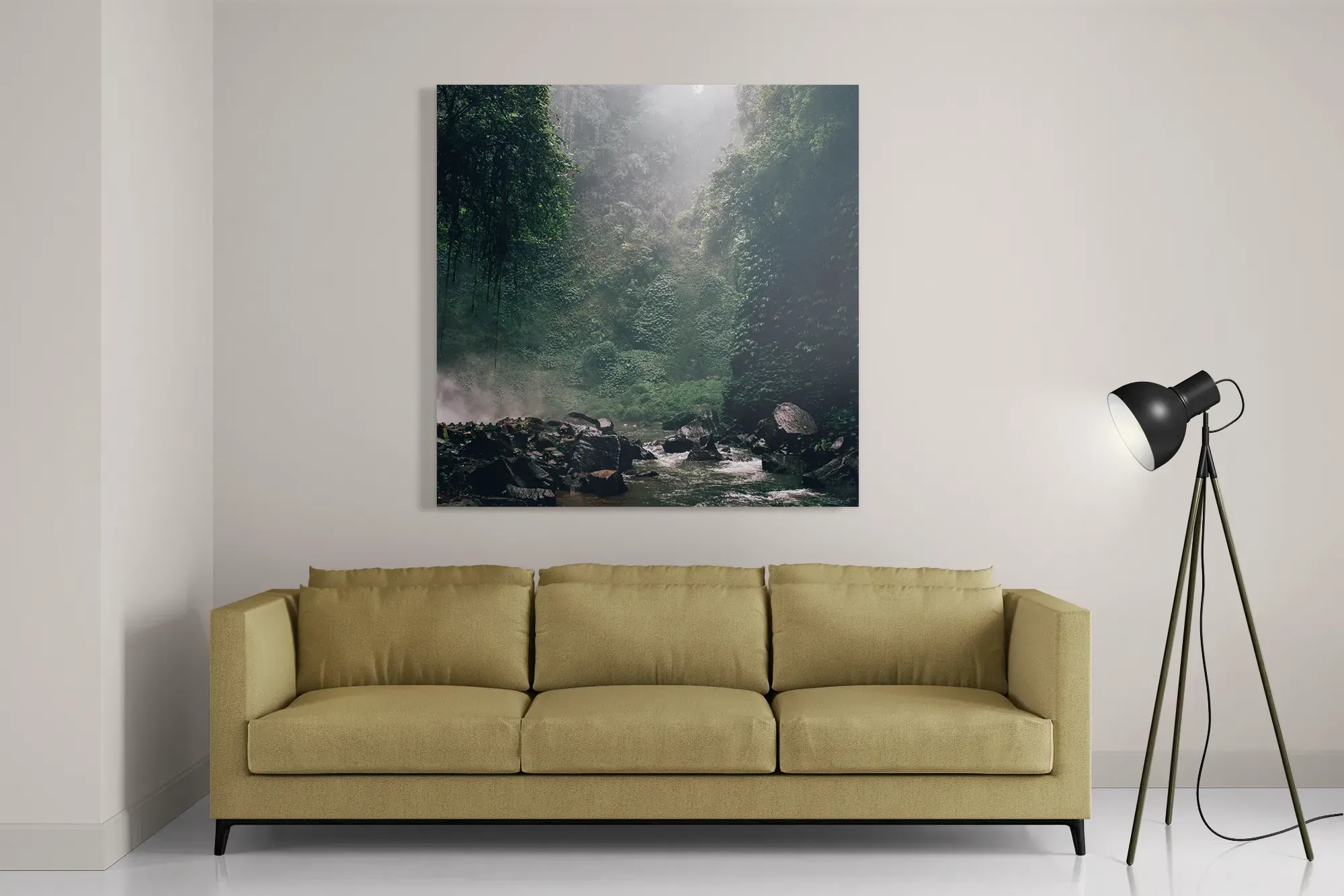 Schilderij Gele herfst Vierkant Template D Vierkant Natuur 9 2