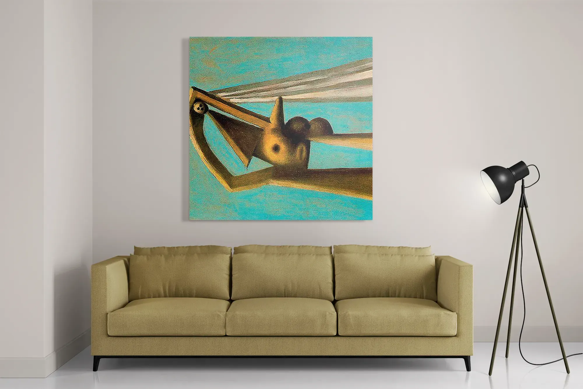 Schilderij Picasso Badgast met strandbal 1929 Vierkant Template D Vierkant Om 11 2