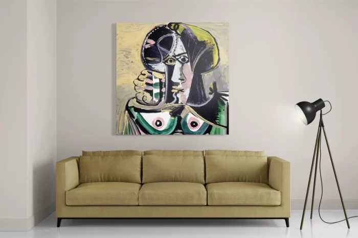 Schilderij Picasso Portret van een vrouw 1971 Vierkant Template D Vierkant Om 15 2