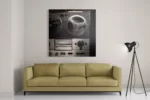 Schilderij De Oude Bandrecorder Vierkant Template D Vierkant Retro 11 2