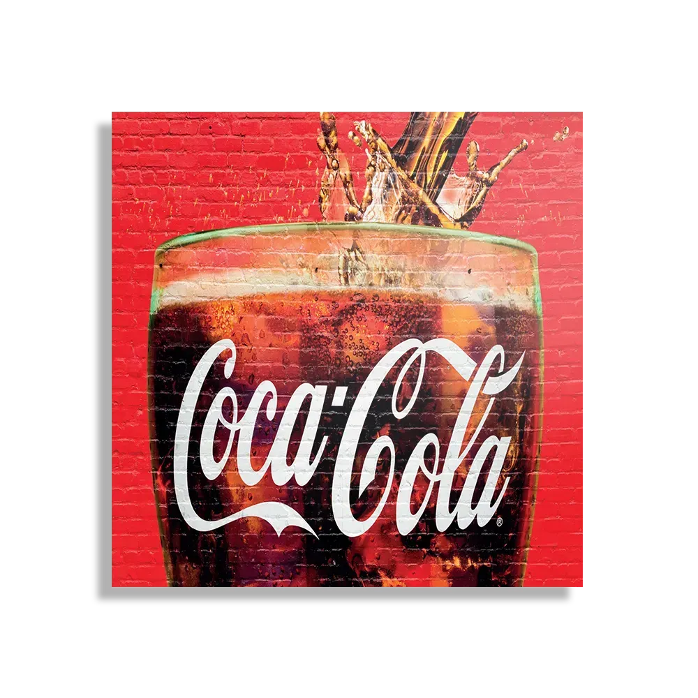 Schilderij Coca Cola Muurschildering Vierkant Template D Vierkant Retro 13 1
