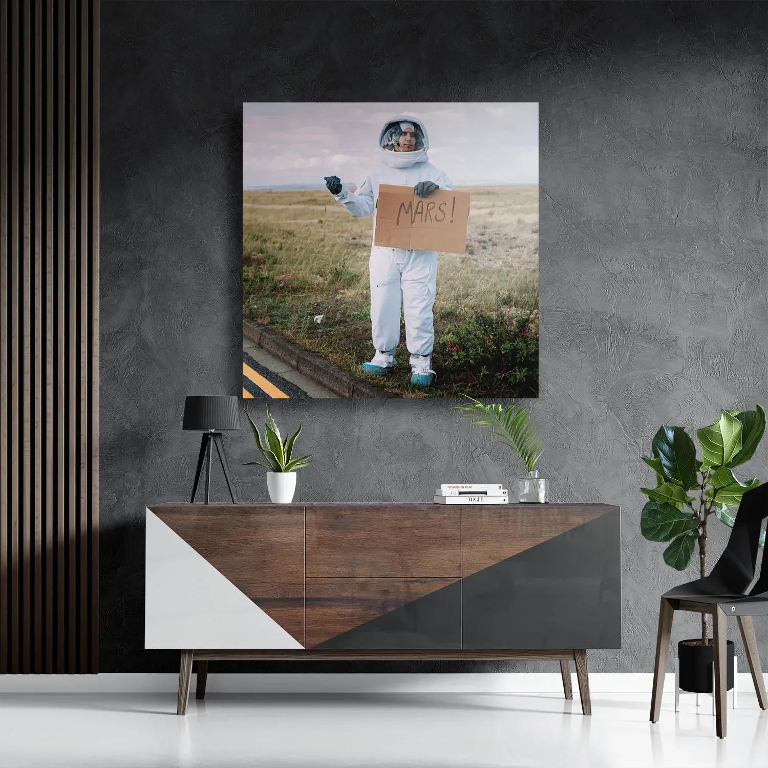 Schilderij Onderweg Naar Mars Vierkant Template D Vierkant Ruimtevaart 1 3