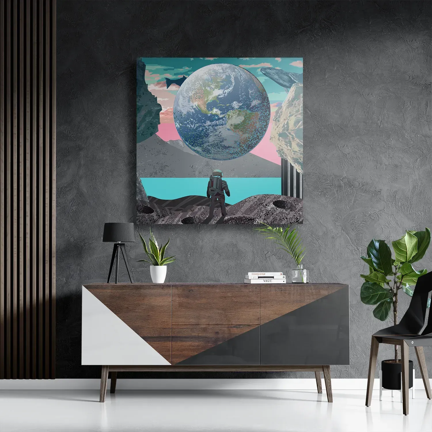 Schilderij Abstracte Aarde Vierkant Template D Vierkant Ruimtevaart 13 3