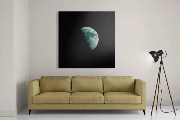 Schilderij To The Moon Vierkant Template D Vierkant Ruimtevaart 2 2