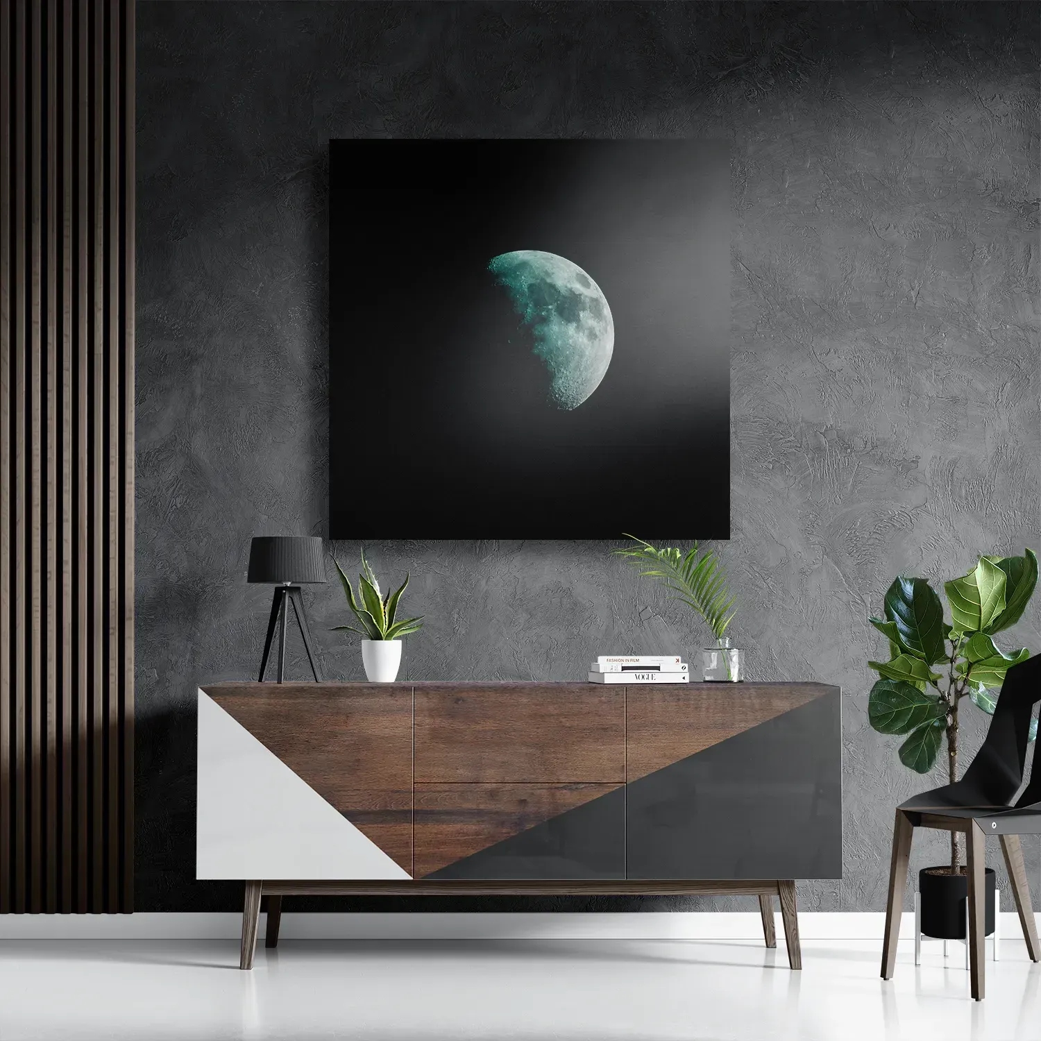 Schilderij To The Moon Vierkant Template D Vierkant Ruimtevaart 2 3