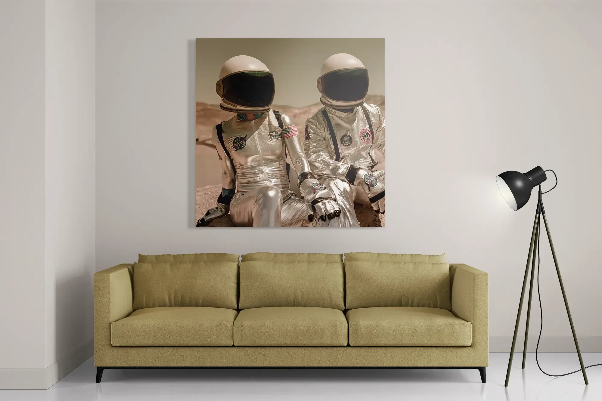 Schilderij Love on mars Vierkant Template D Vierkant Ruimtevaart 7 2