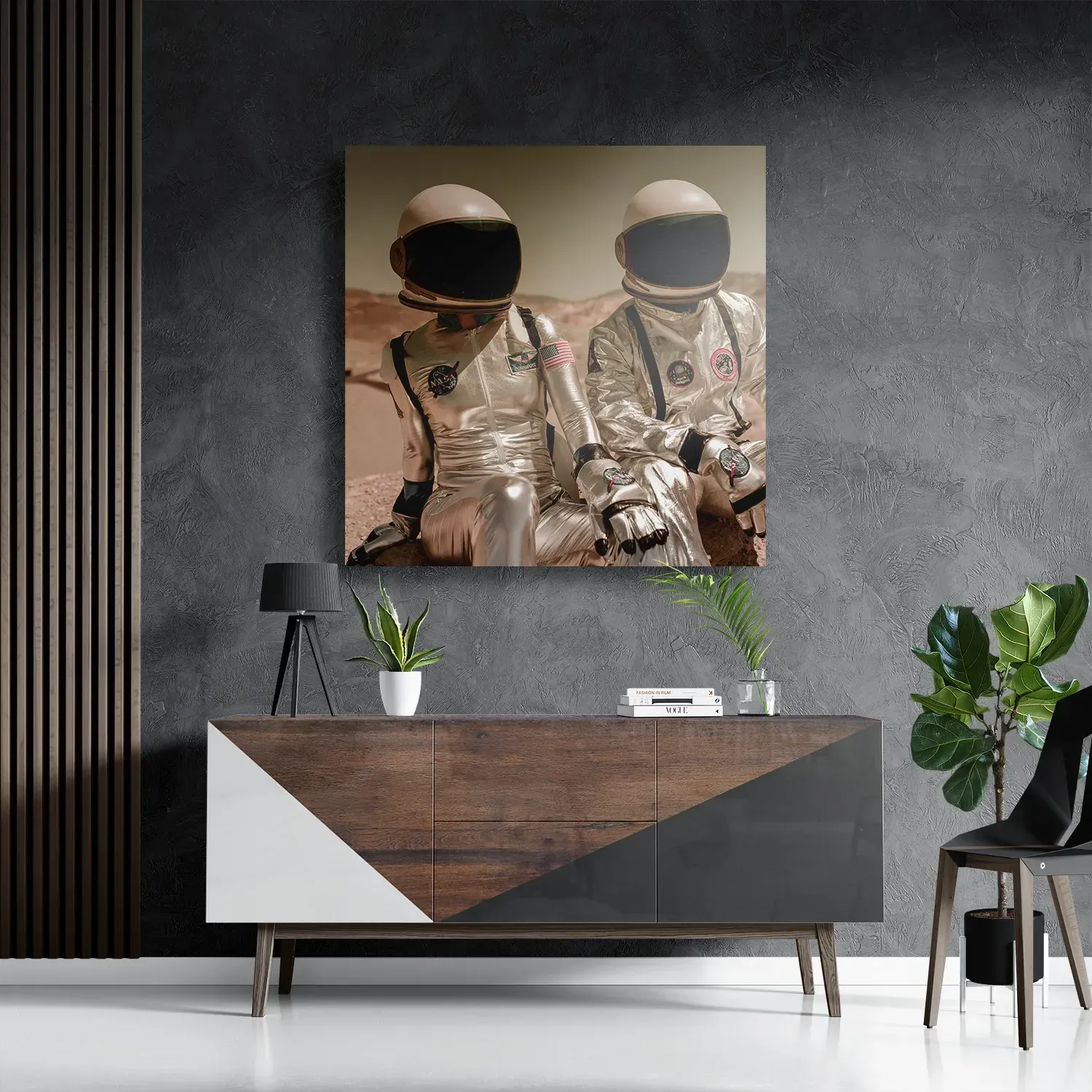 Schilderij Love on mars Vierkant Template D Vierkant Ruimtevaart 7 3