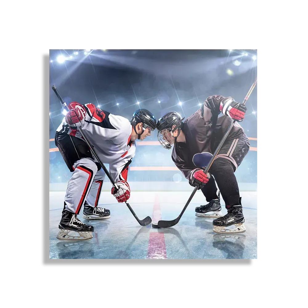 Schilderij Ijshockey Battle Vierkant Template D Vierkant Sport 13 1