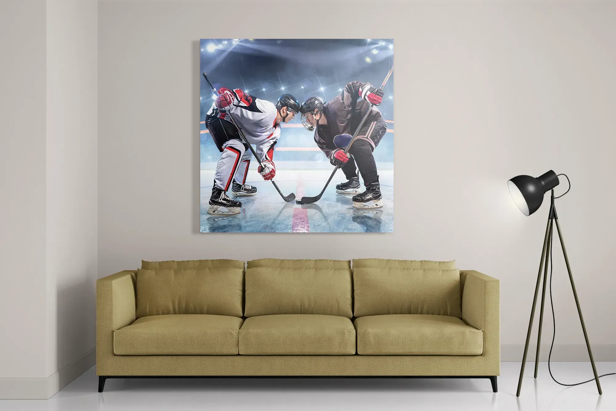 Schilderij Ijshockey Battle Vierkant Template D Vierkant Sport 13 2
