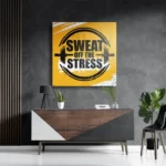 Schilderij Sweat Off Time Stress Vierkant Template D Vierkant Sport 15 3