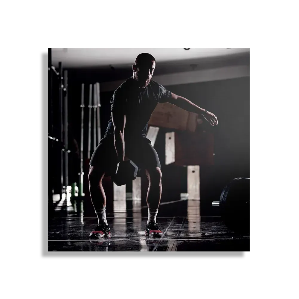 Schilderij Gewicht Heffen In De Sportschool Vierkant Template D Vierkant Sport 20 1