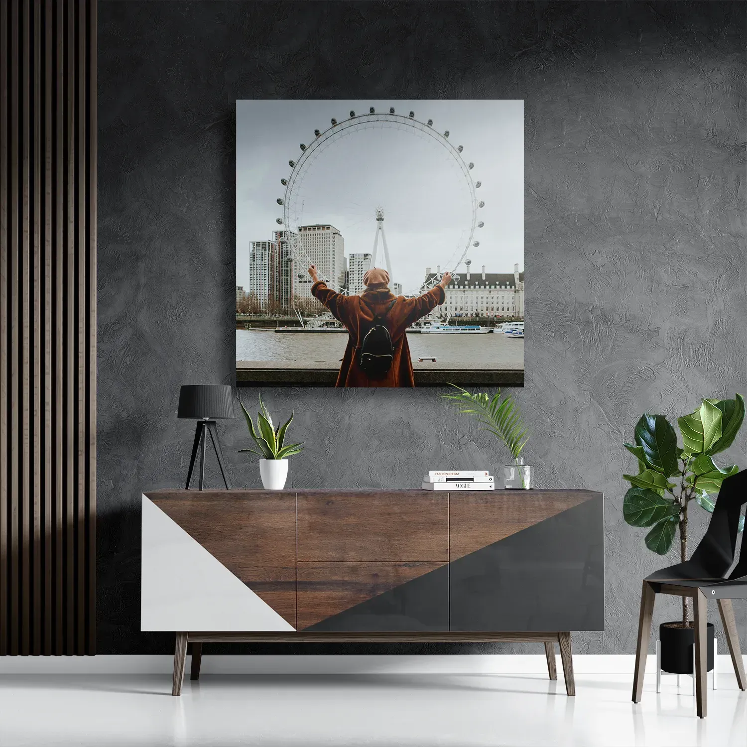 Schilderij London Eye Vierkant Template D Vierkant Steden 14 3