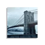 Schilderij Brooklyn Bridge New York Zwart Wit Vierkant Template D Vierkant Steden 28 1