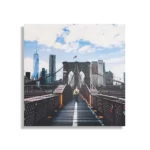 Schilderij Brooklyn Bridge New York Daglicht Vierkant Template D Vierkant Steden 32 1