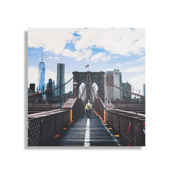 Schilderij Brooklyn Bridge New York Daglicht Vierkant Template D Vierkant Steden 32 1