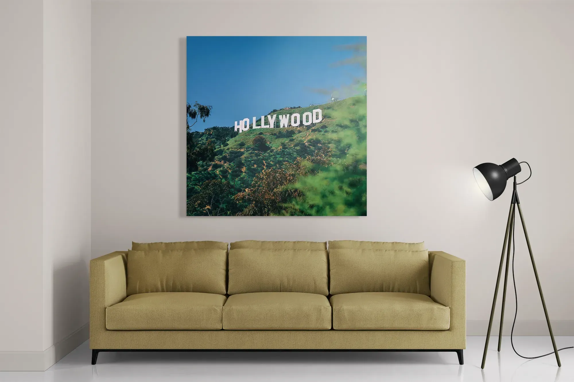 Schilderij Hollywood Letters Vierkant Template D Vierkant Steden 40 2